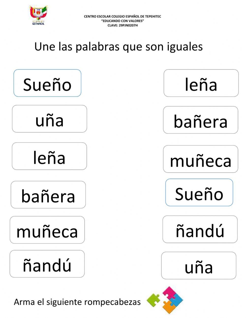 Conociendo la letra ñ