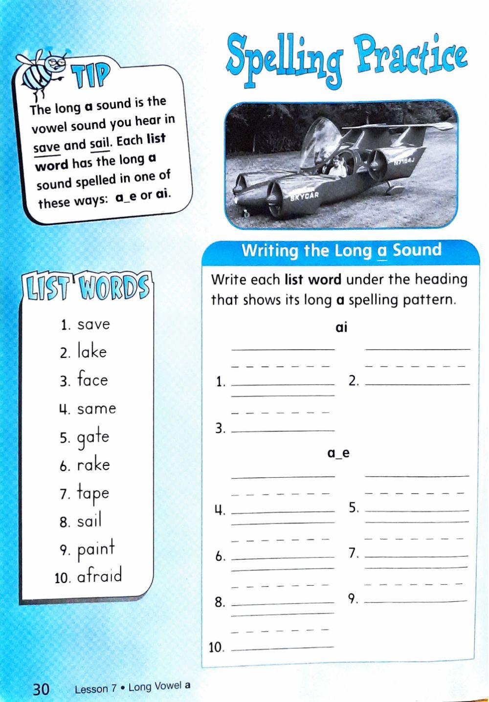 long Vowel a online worksheet for 2 | Live Worksheets