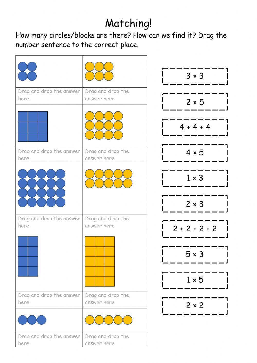 Multiplication - Matching Array