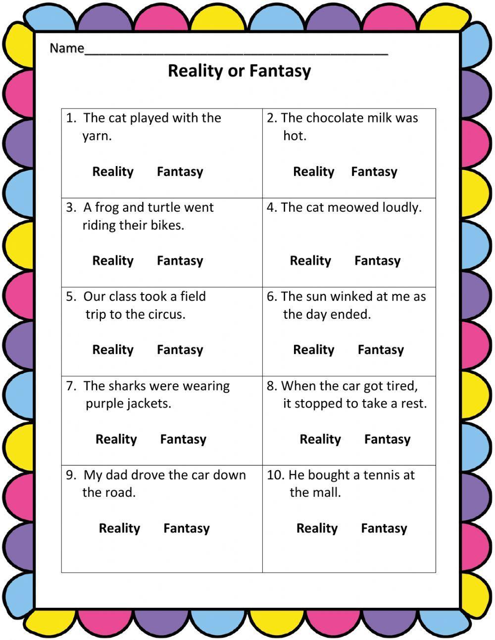 Reality and Fantasy