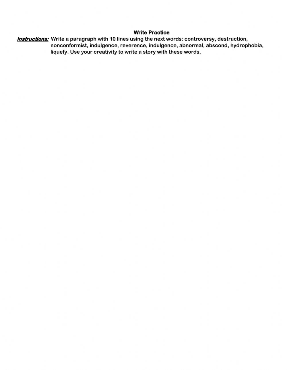 Spelling Test II Quarter