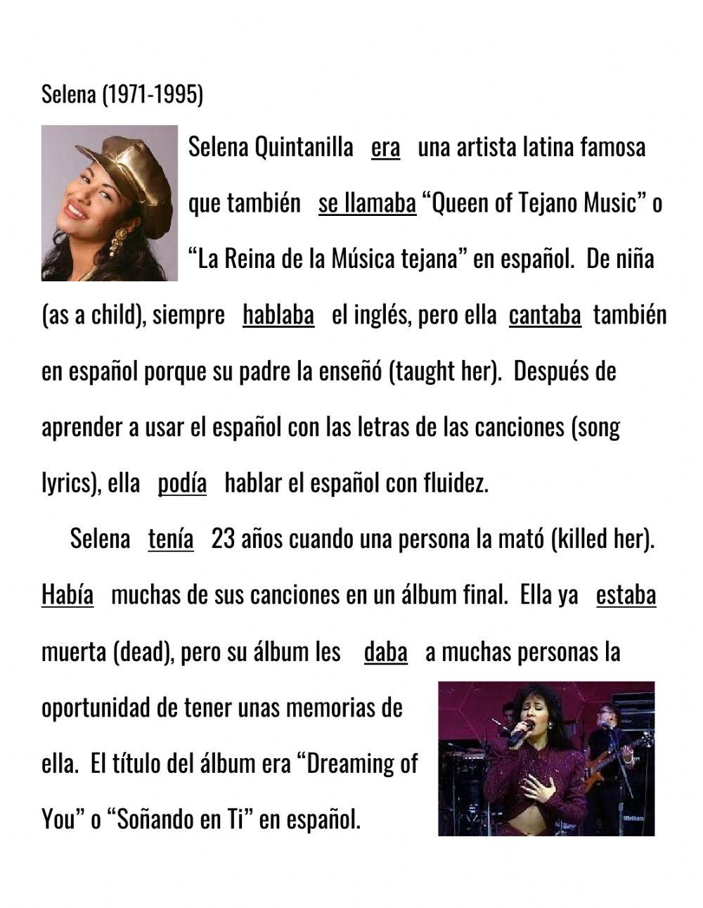 8.2 Famous People Imperfect Tense