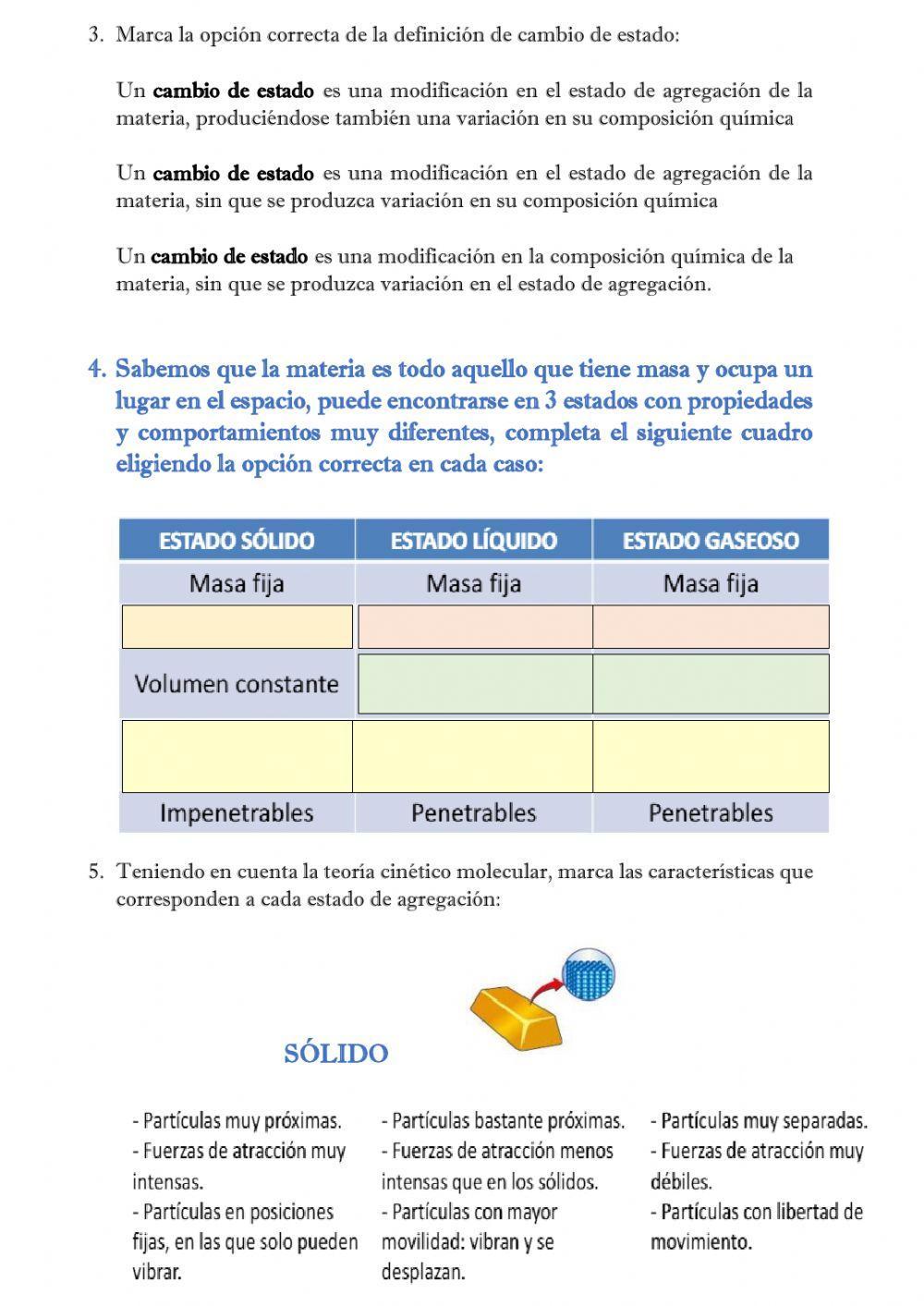 La materia en la naturaleza