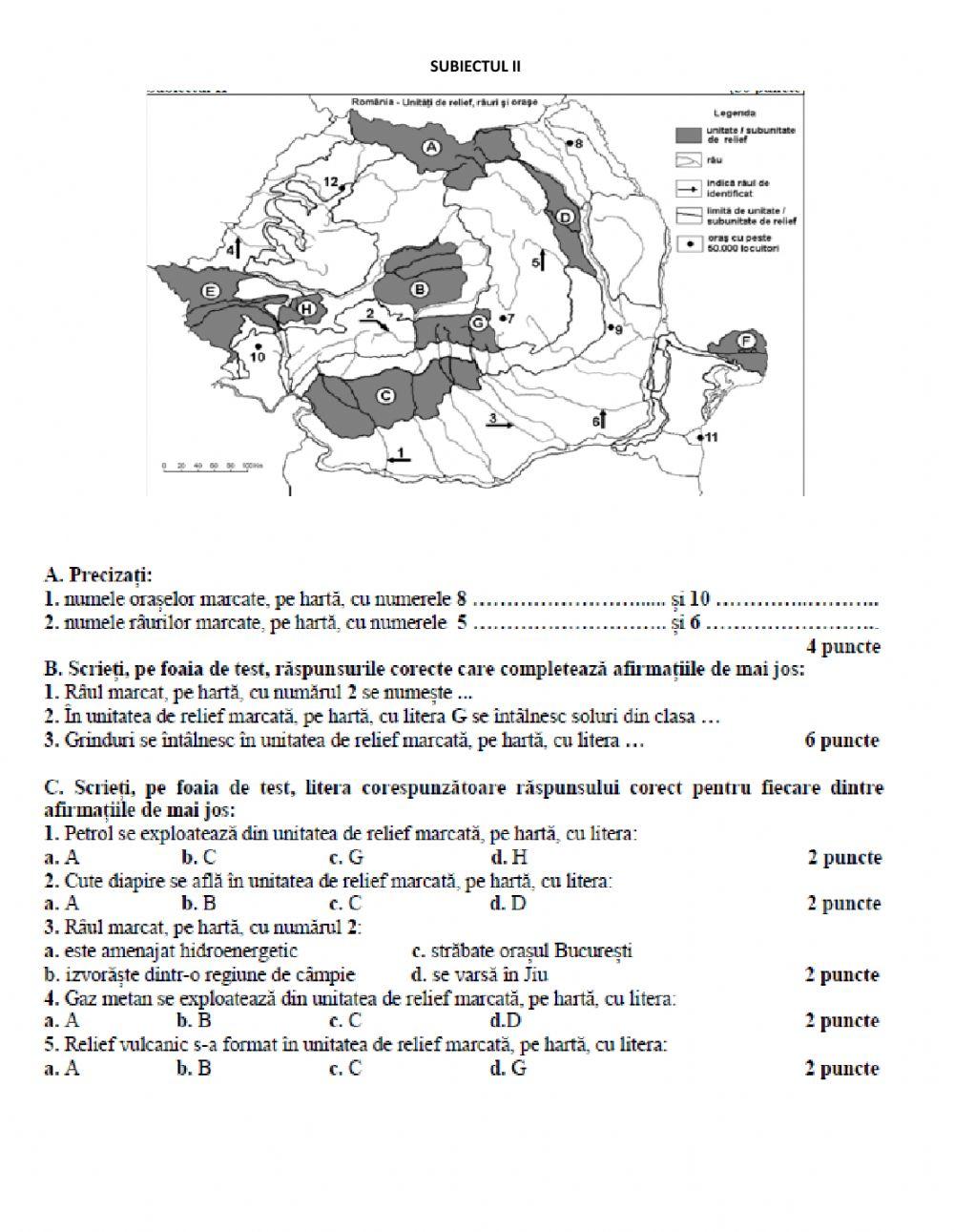 Recapitulare bac-test 3