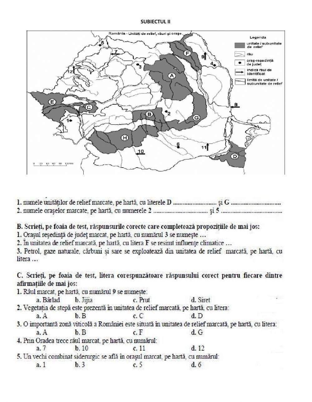 Recapitulare bac-test 4