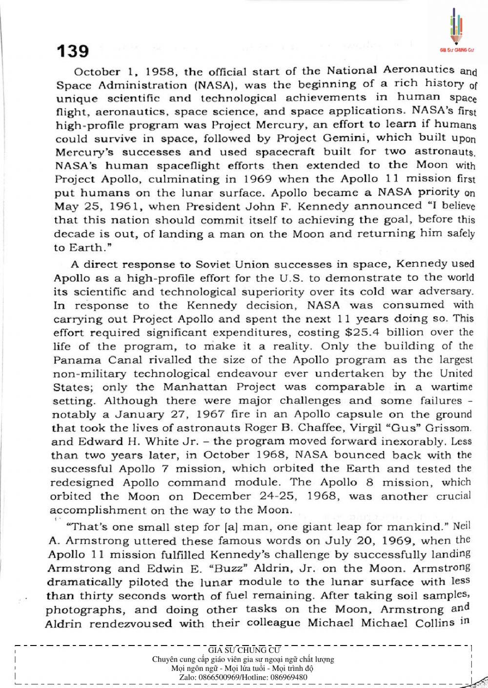 Trắc nghiệm Kỹ năng đọc hiểu Tiếng Anh số 47