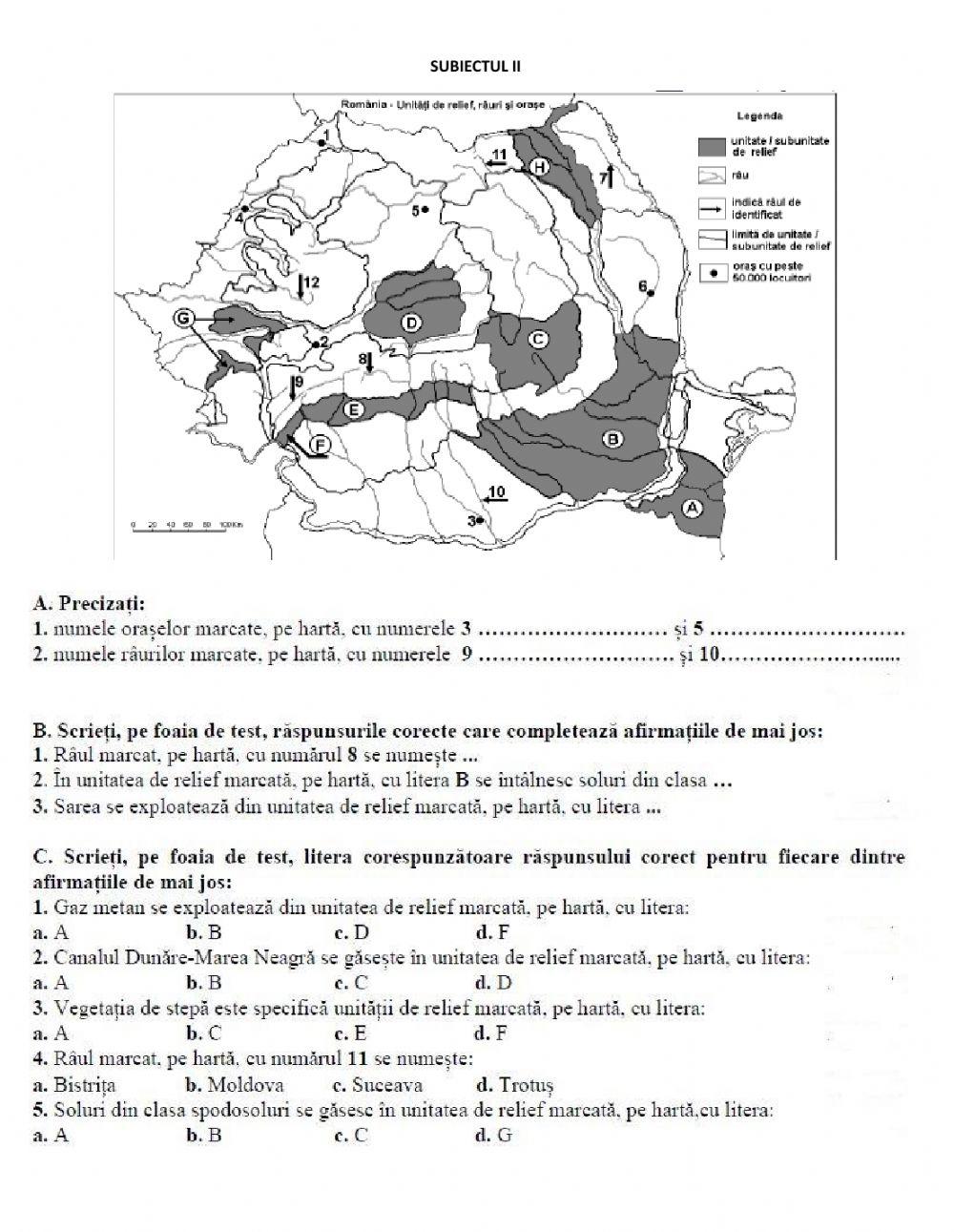 Recapitulare bac-test 6
