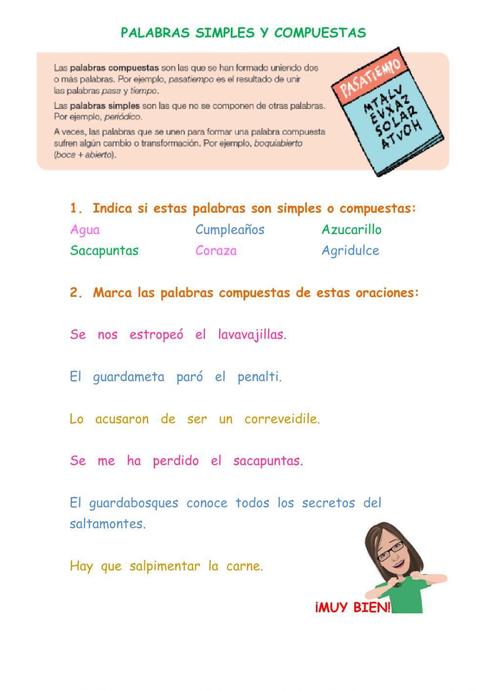 Palabras simples y compuestas