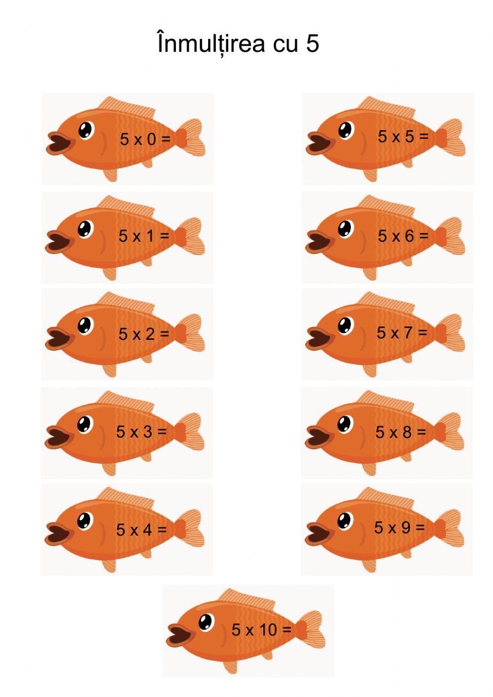 Înmulțirea cu 5