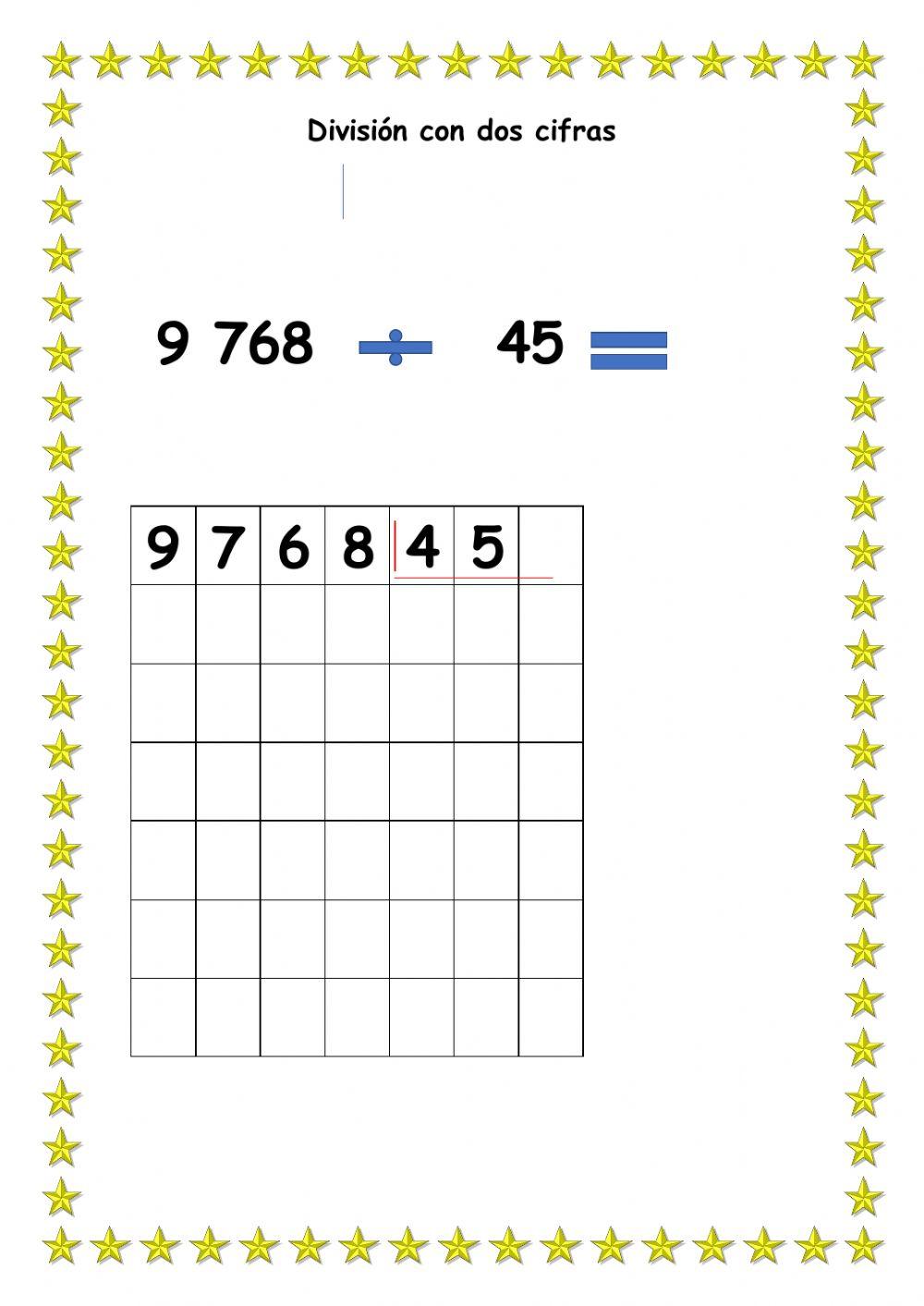 División con 2 cifras