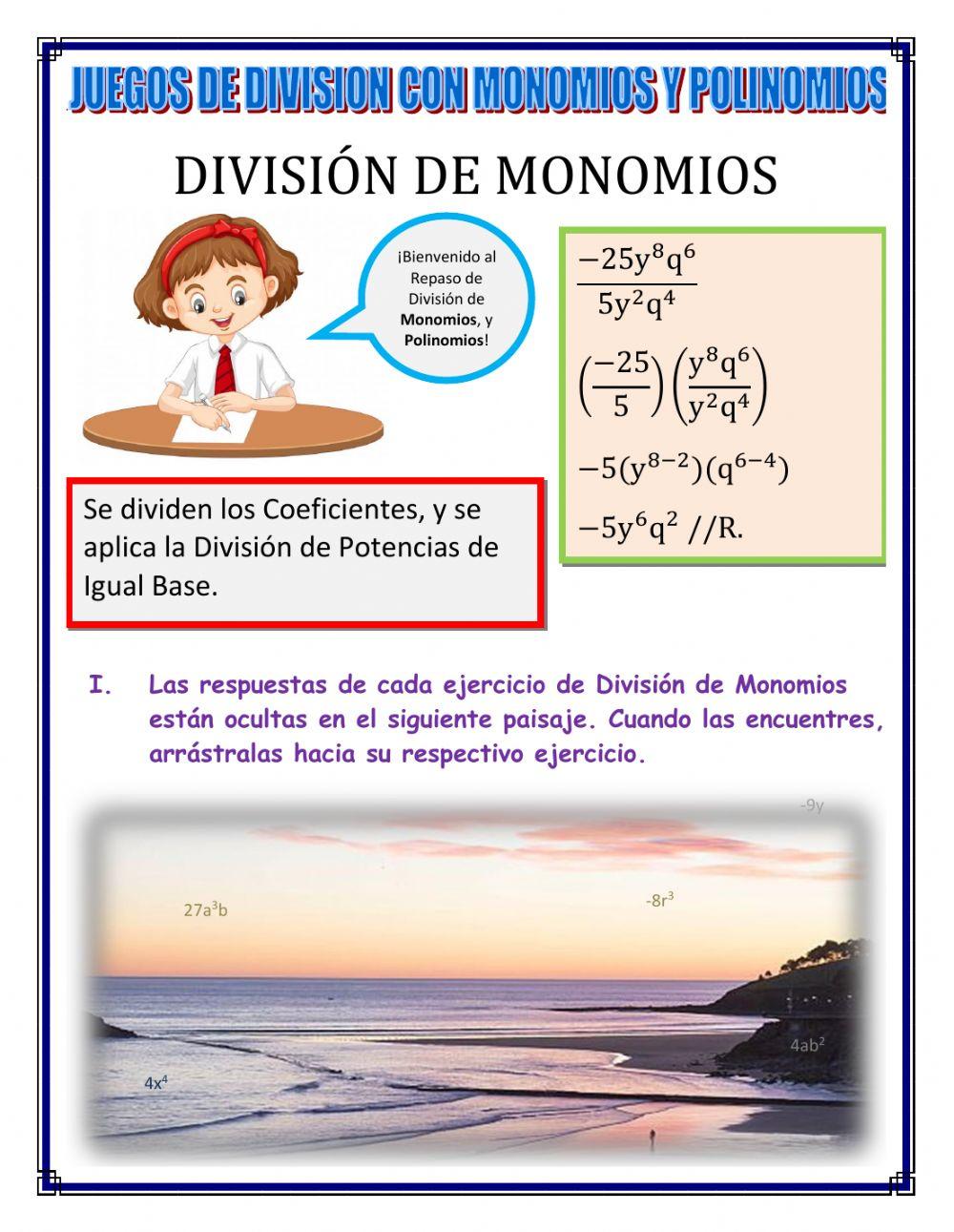 División de Monomios