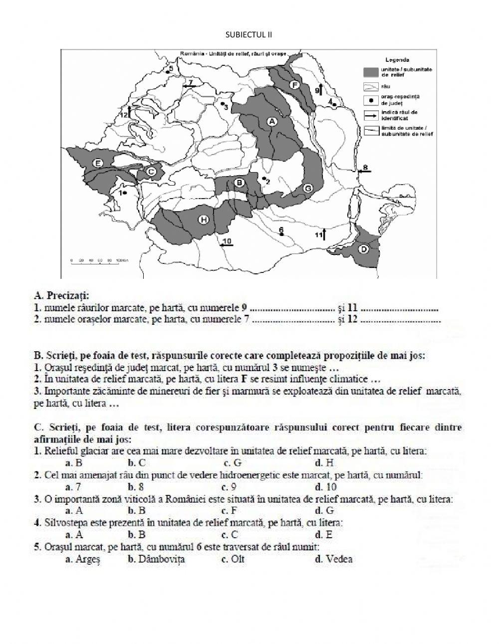 Recapitulare bac-test 7