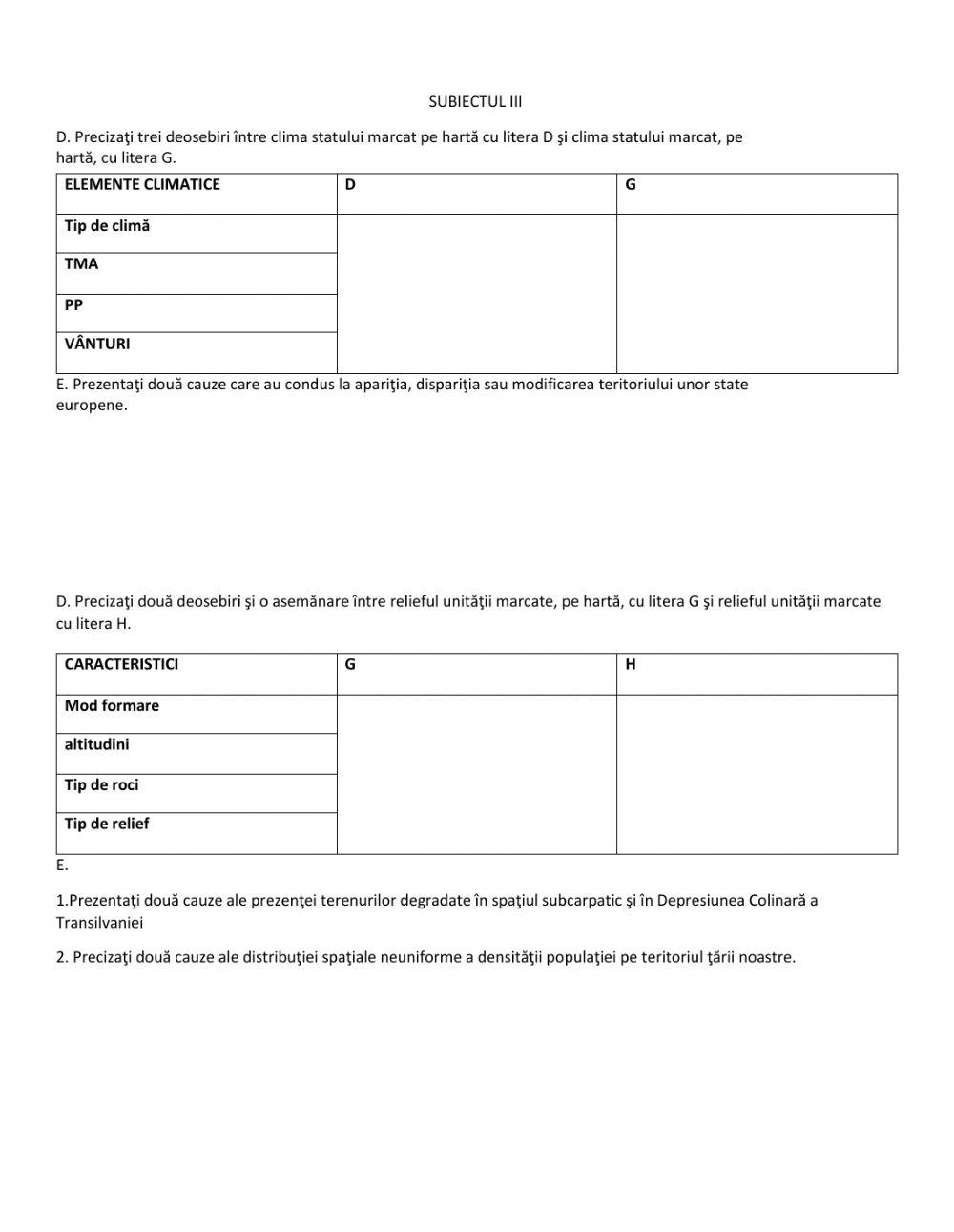 Recapitulare bac-test 7