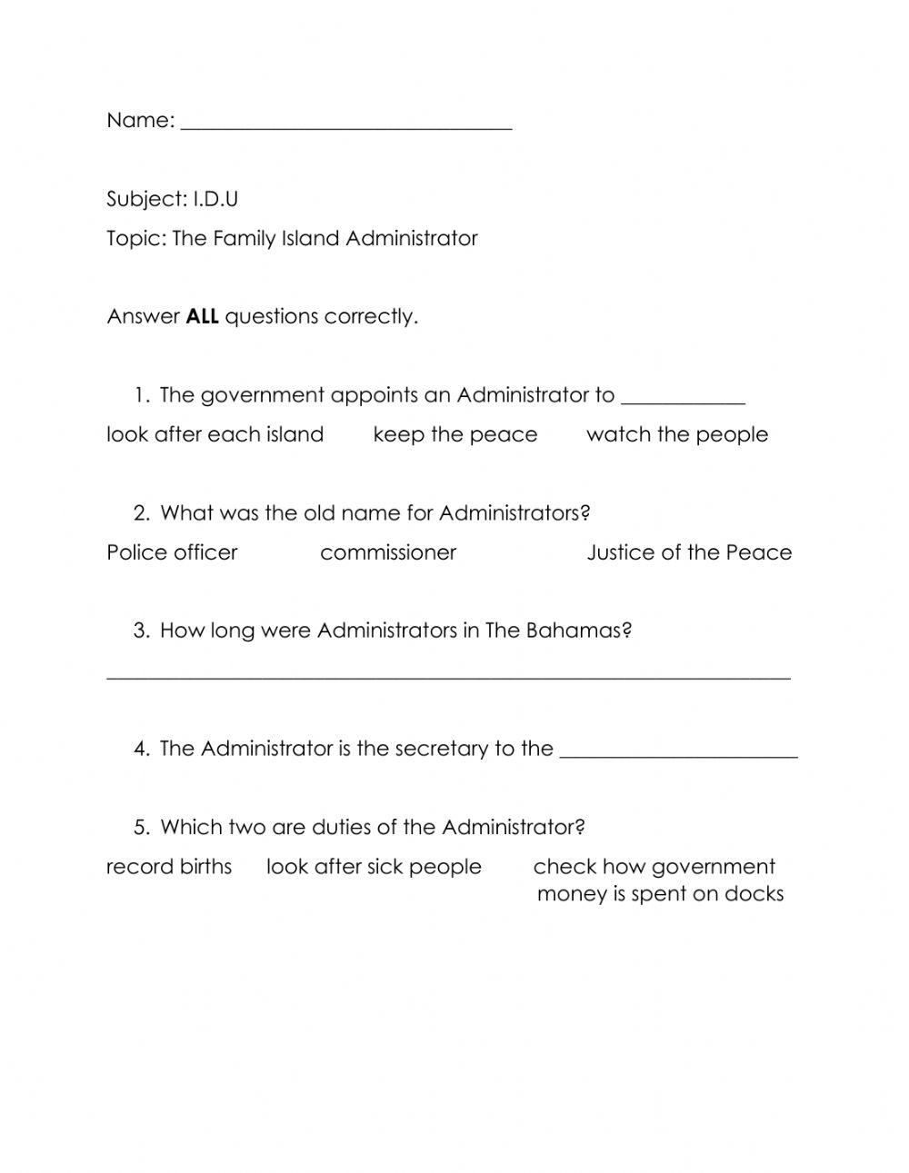 The Island Administrator