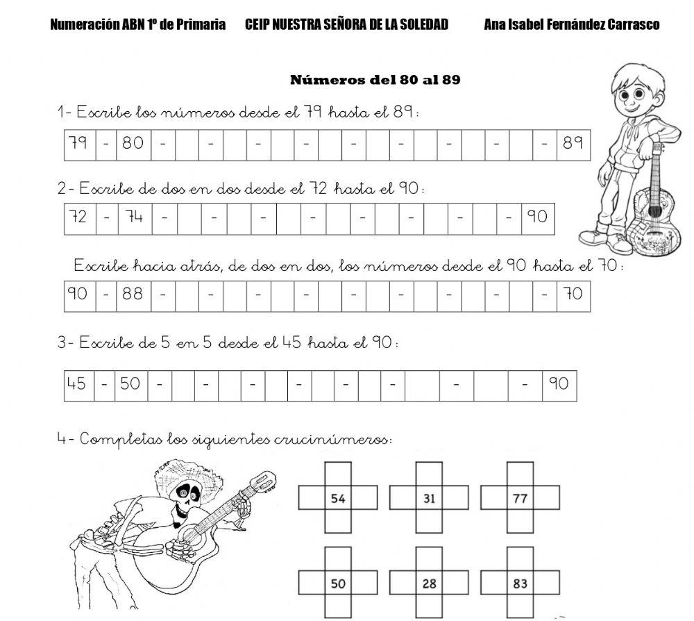 Numeración: Familia del 80