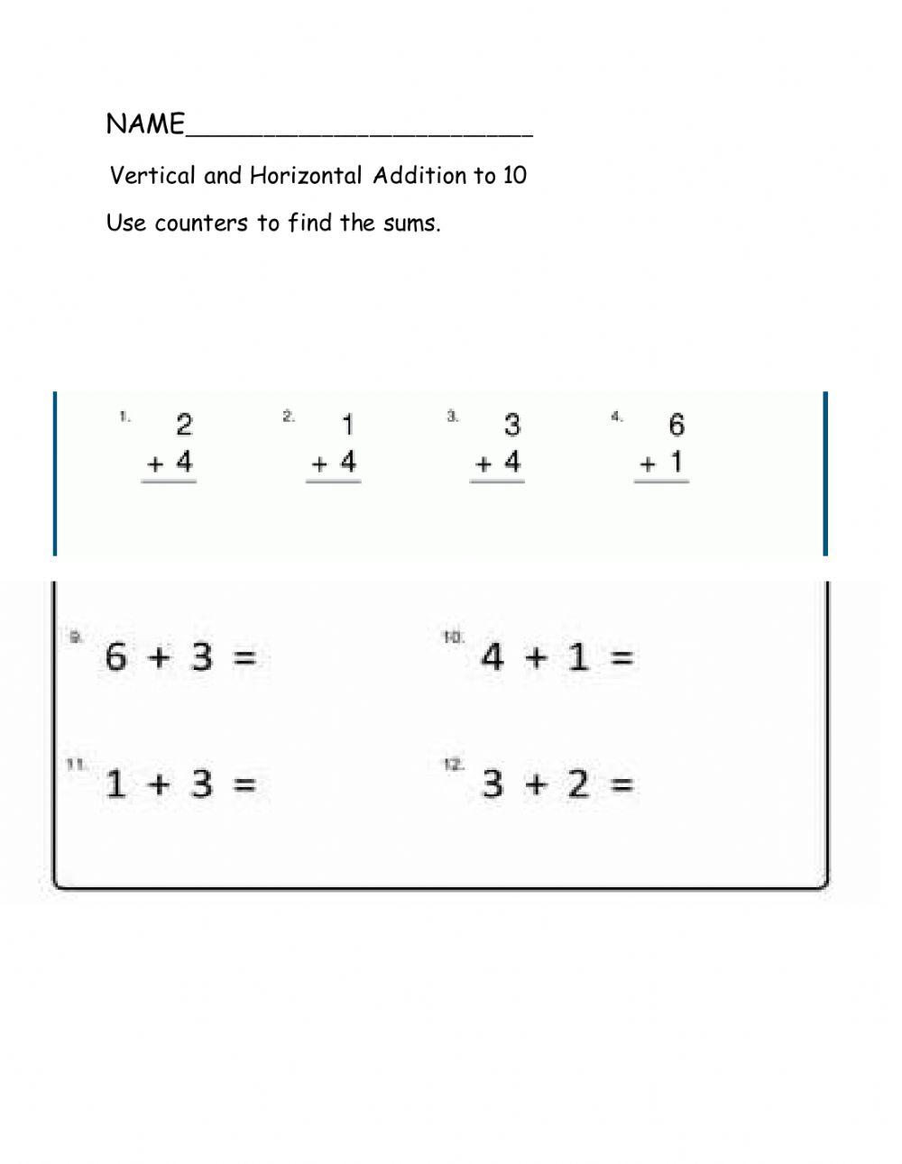 Math Computation exercise | Live Worksheets