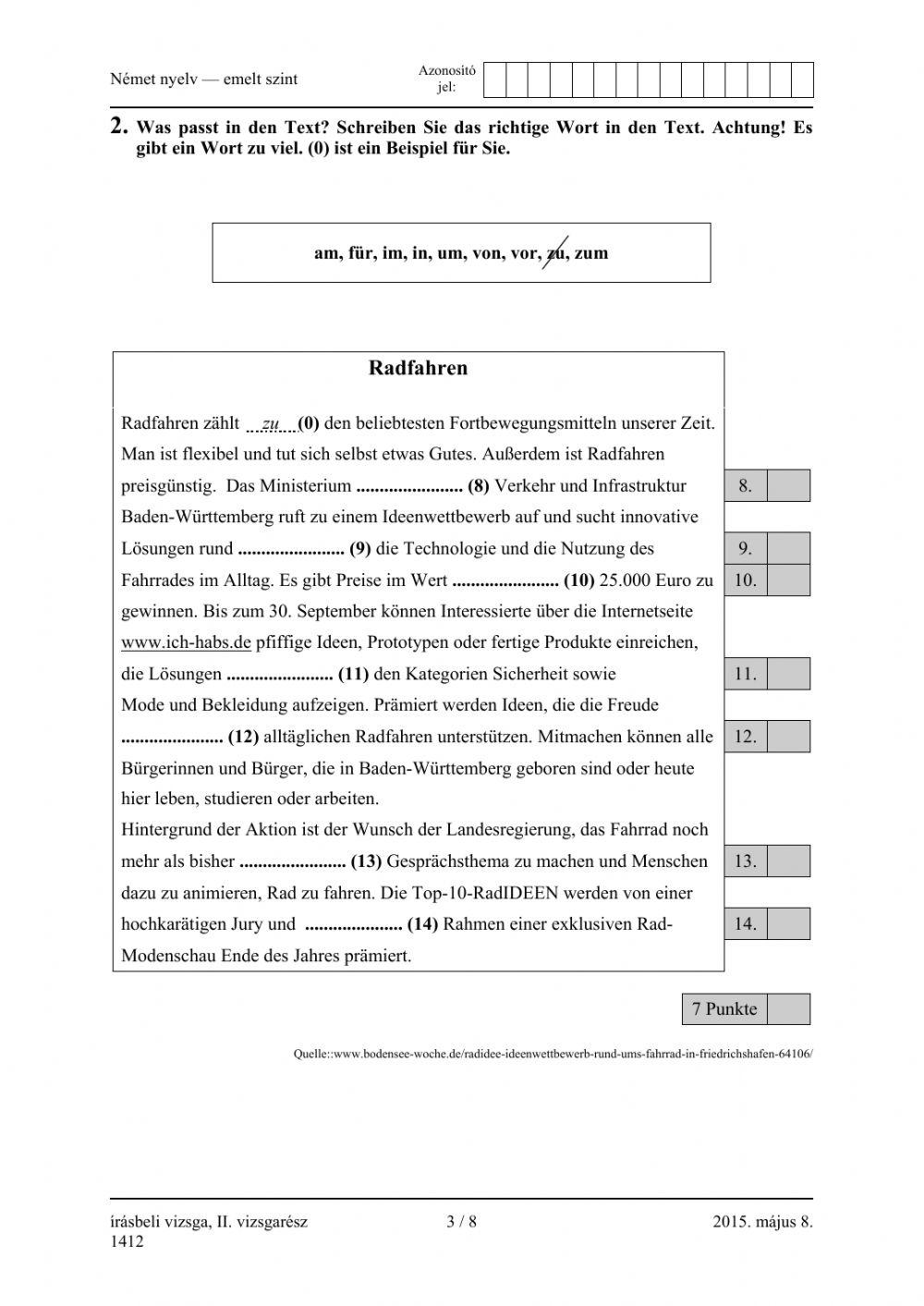 Abitur 2015. 05.08. Oberstufe Grammatik