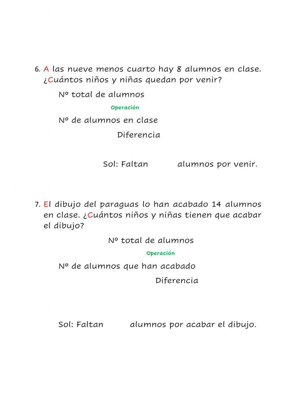 E.P. de restar de primero