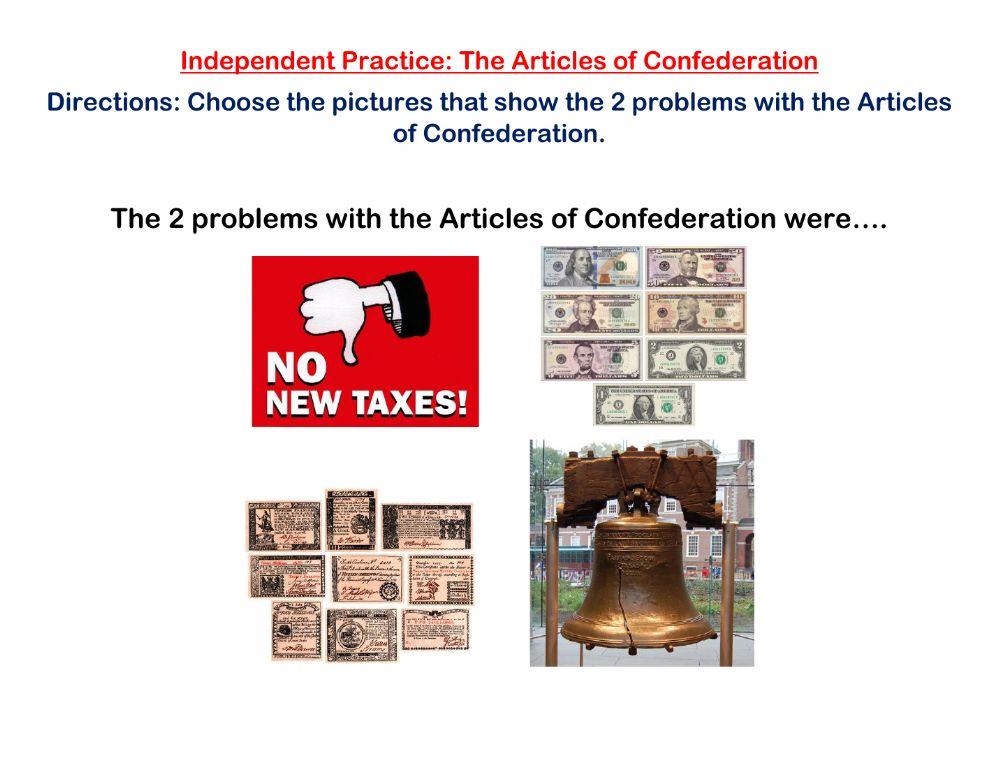 Articles of Confederation supported group