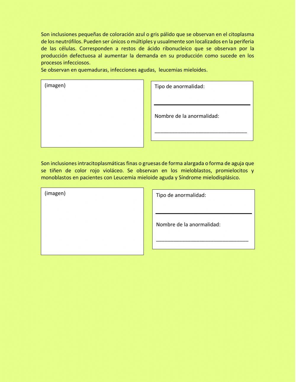 Anormalidades leucocitarias