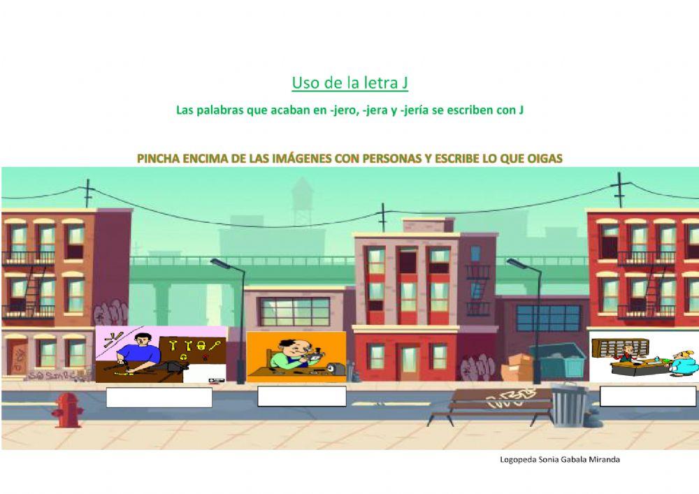 Palabras con J