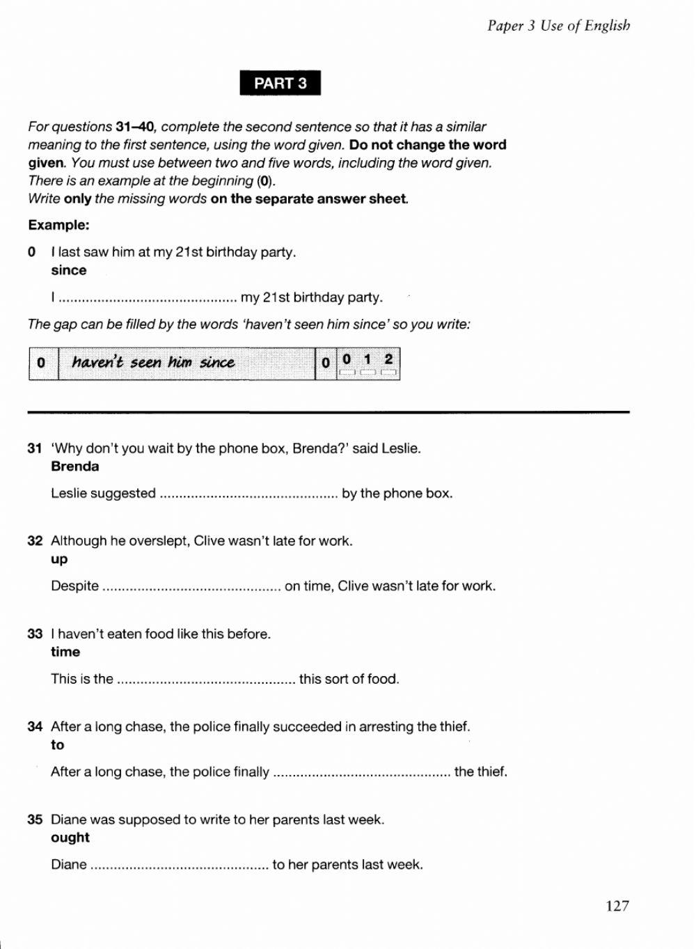 FCE Reading & Use of English