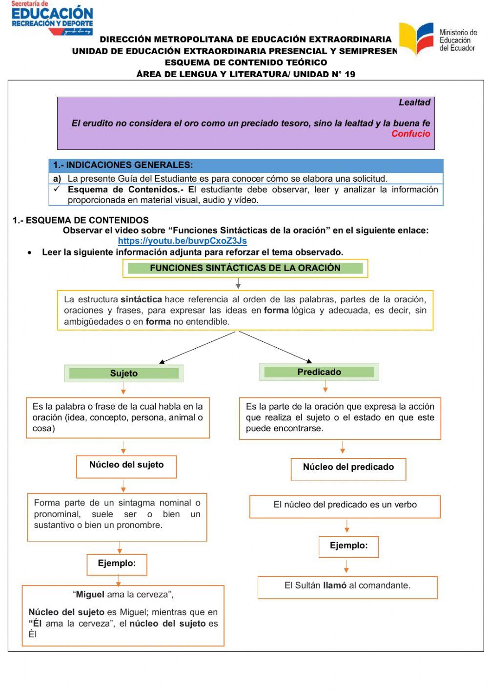 Lengua y Literatura unidad 19