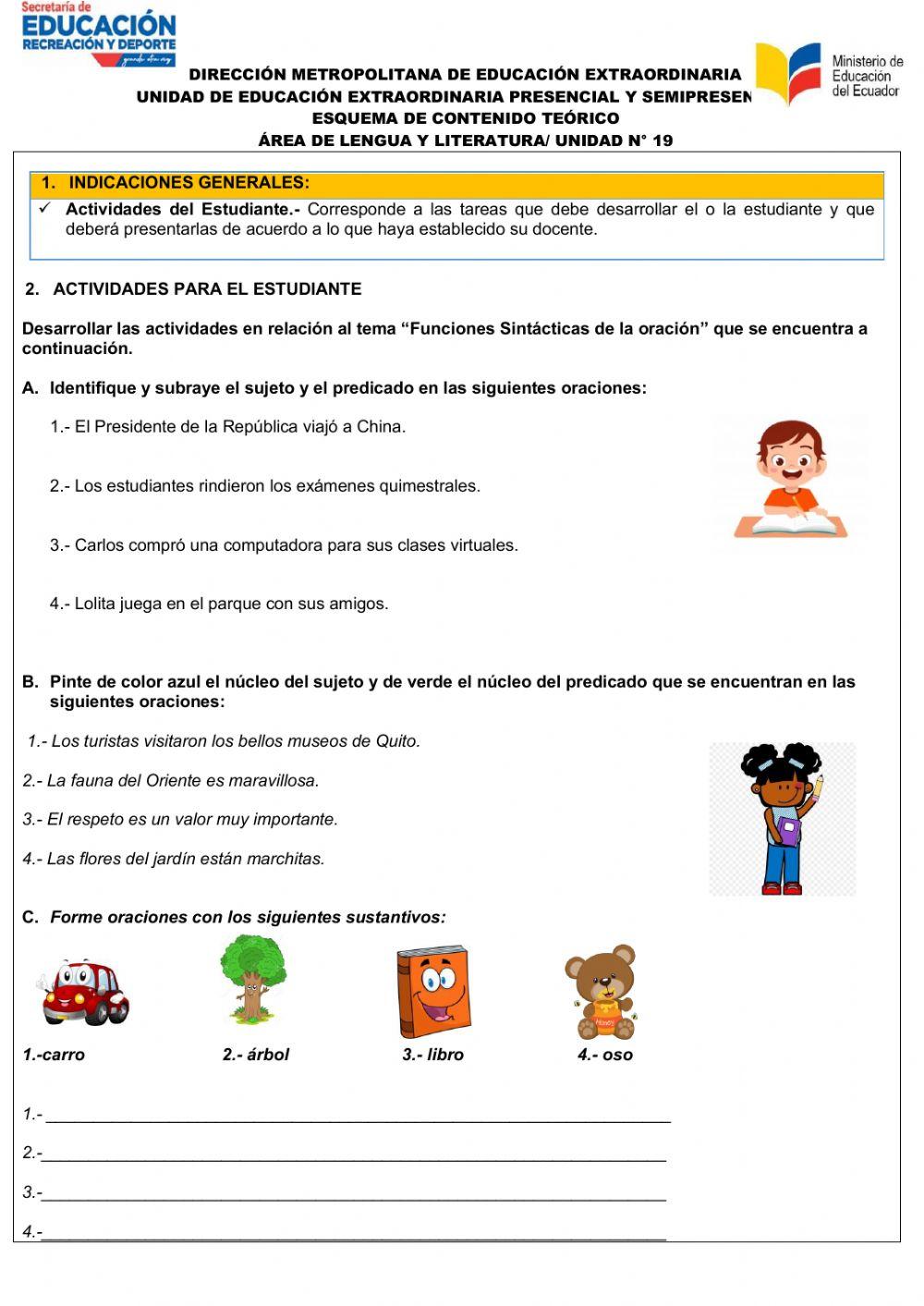 Lengua y Literatura unidad 19