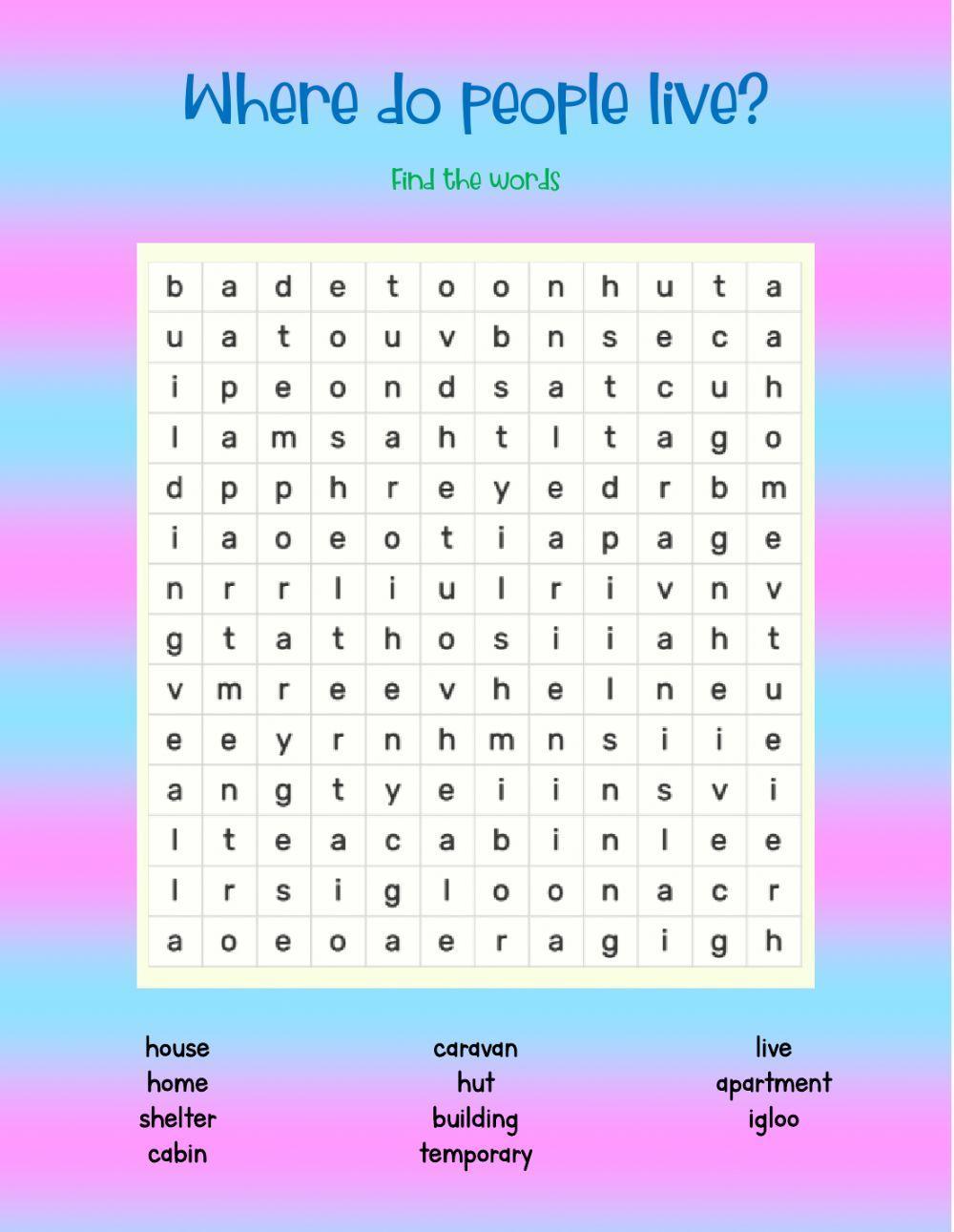 Where do people live?