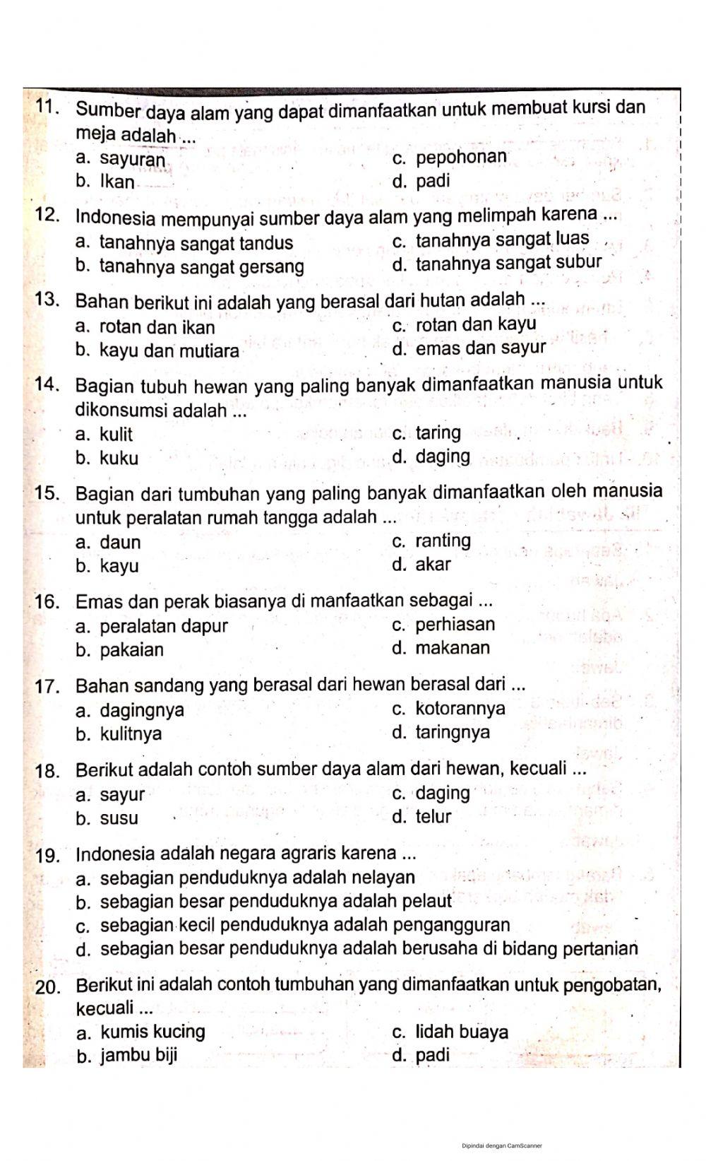 Uji kompetensi K4T6S2IPS