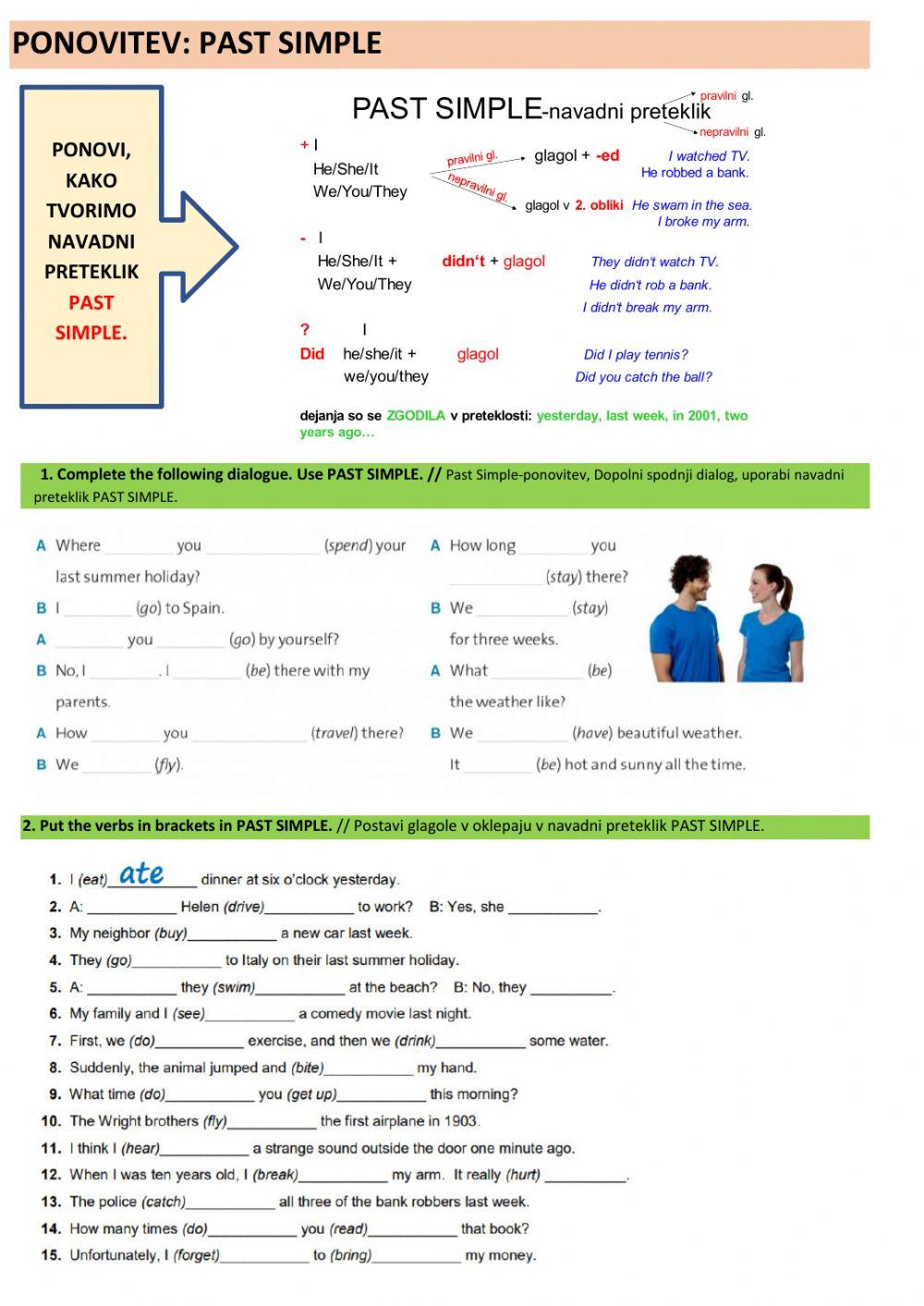 Past simple, past continuous-revision