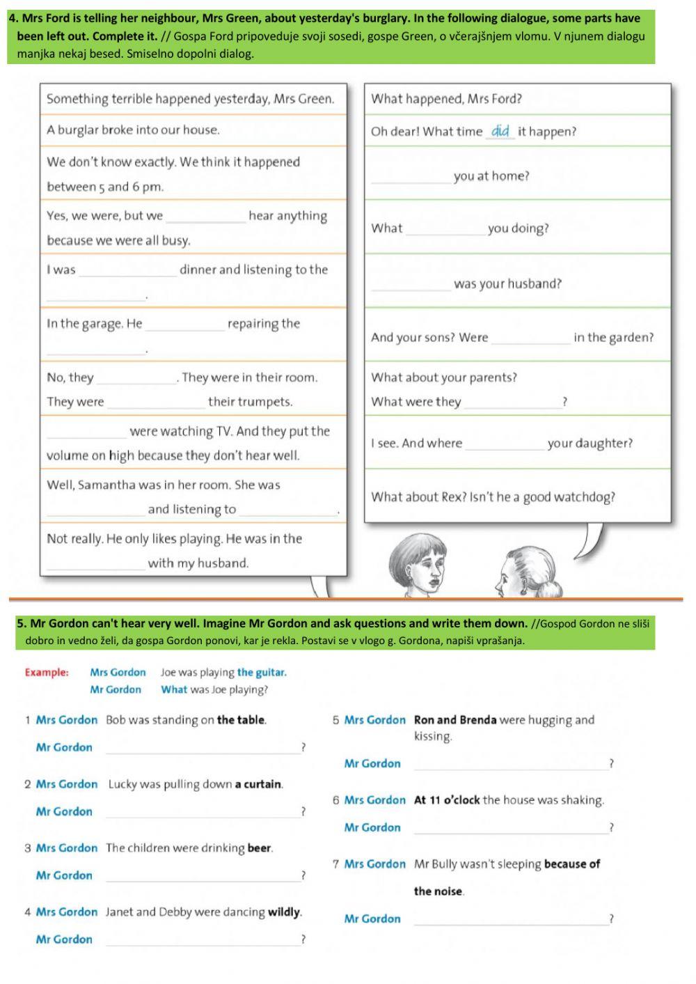 Past simple, past continuous-revision