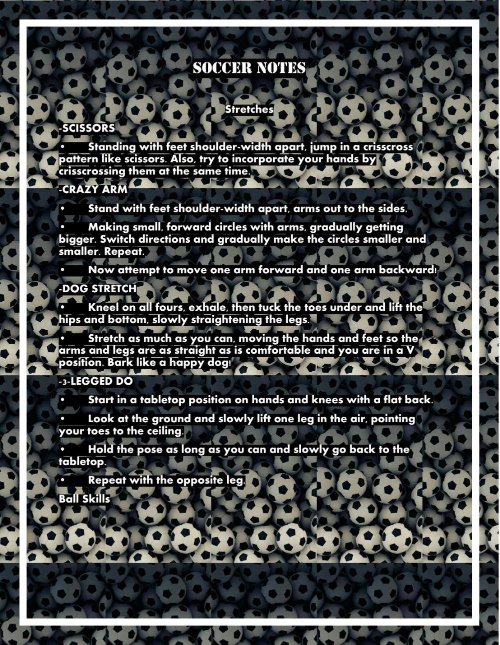 Soccer Dribbling Notes