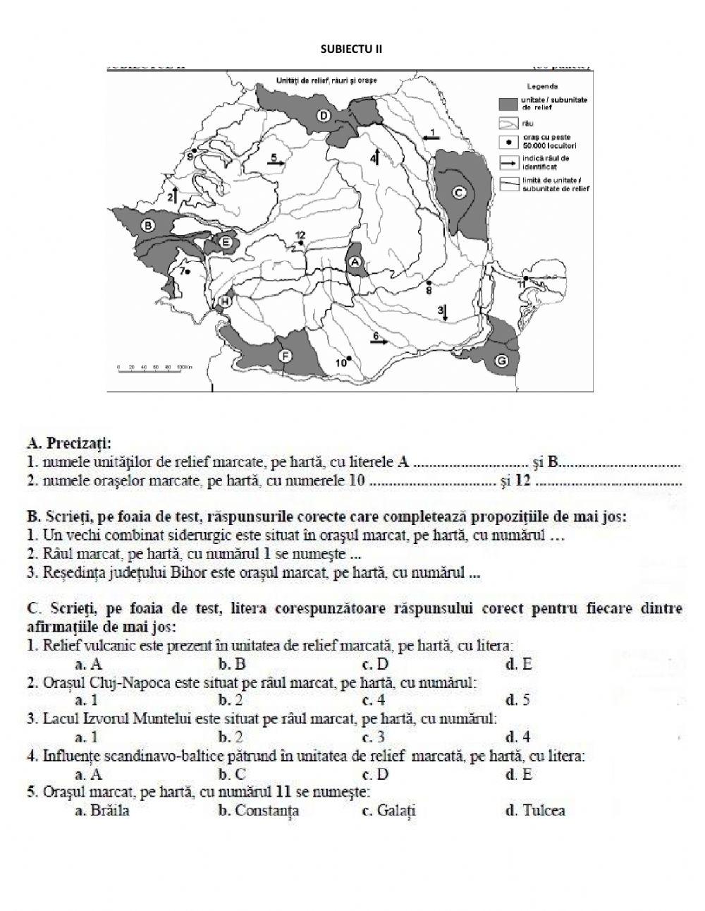 Recapitulare bac-test 9