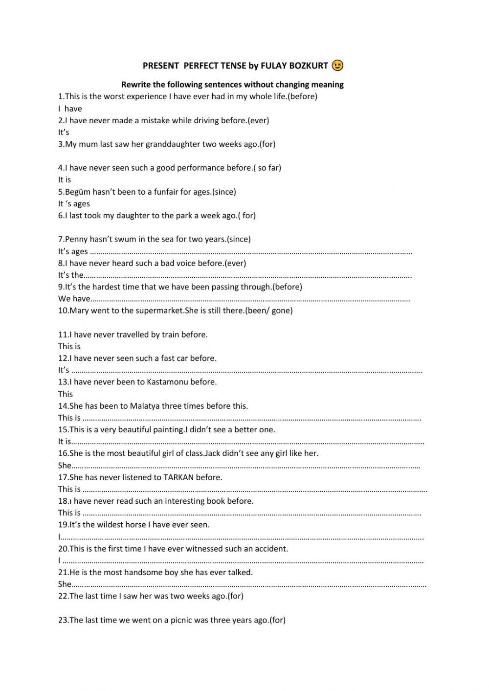 Present  perfect tense