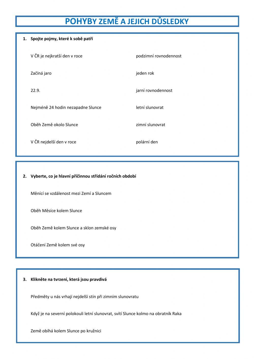 Pohyb Země okolo Slunce 2