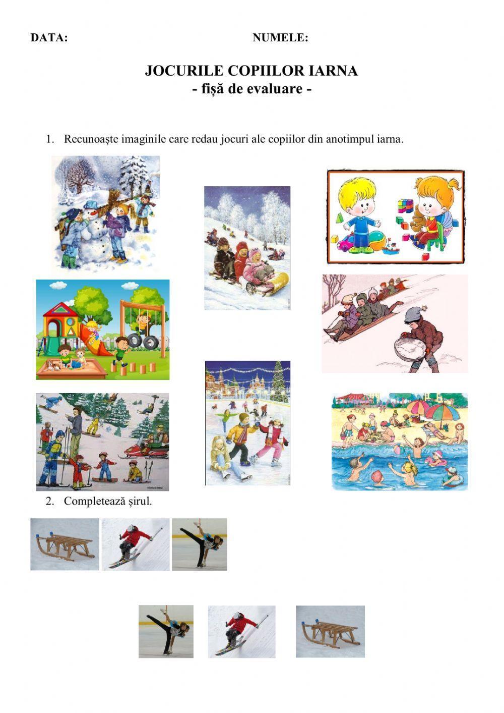 Jocurile copiilor iarna