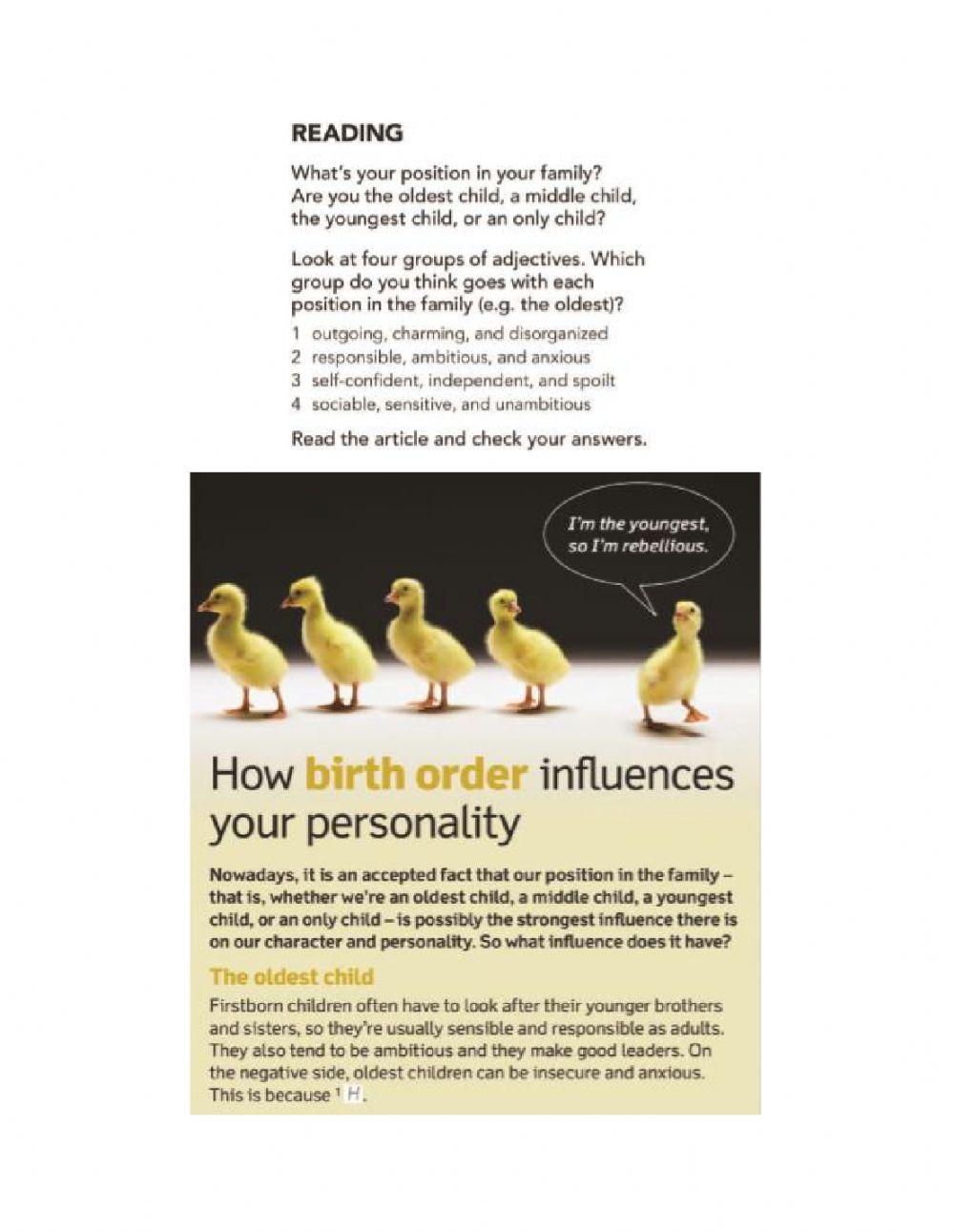 How birth order influences your personality