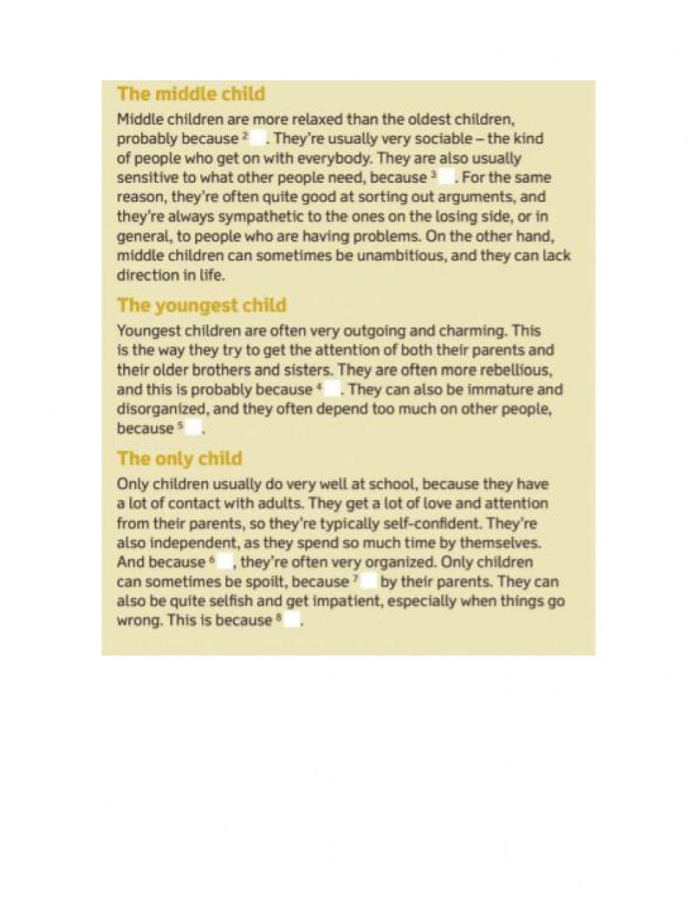 How birth order influences your personality