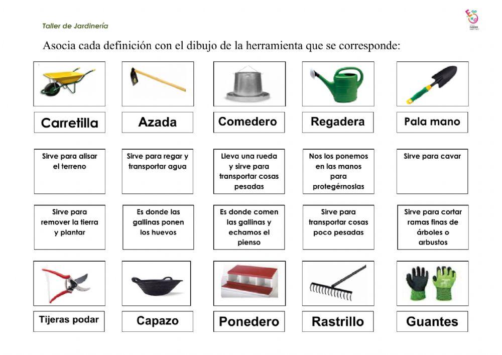 Herramientas de jardinería