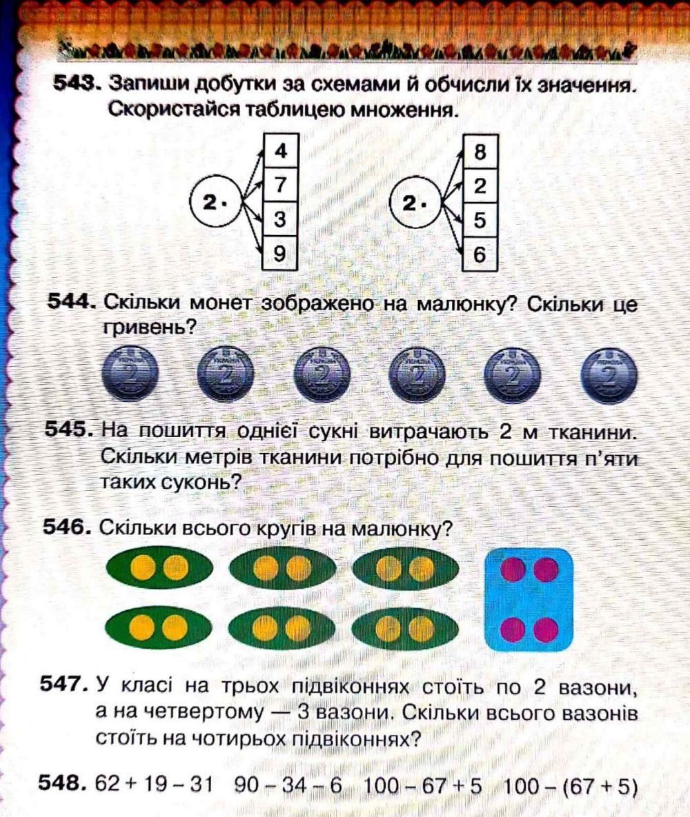 Таблиця множення числа 2