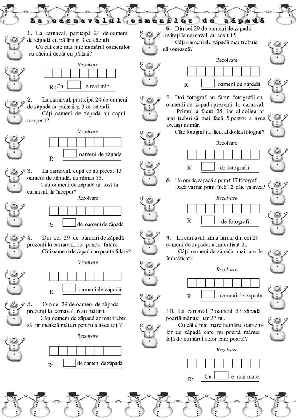 Adunarea și scăderea fără trecere peste ordin