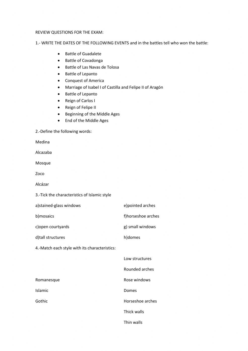 From the Visigoths to FelipeII