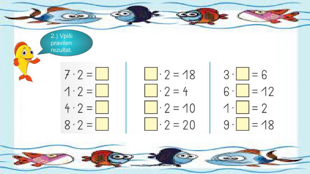 POŠTEVANKA ŠTEVILA 2