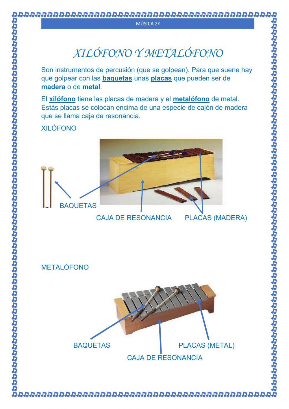 Xilófono y Metalófono