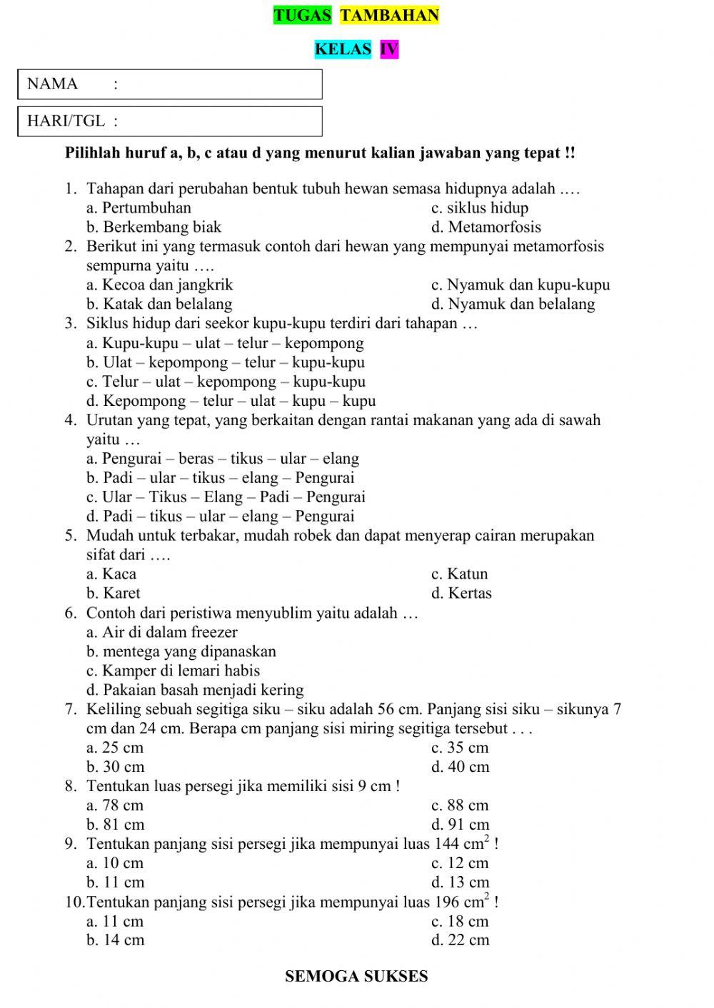 Senin, 18 Januari 2021