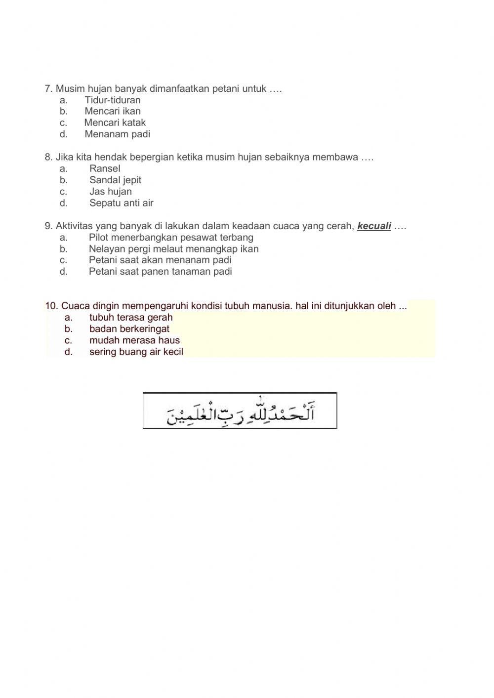 LKS IPA Tema 5 (Pengaruh Cuaca Terhadap Kehidupan Manusia)