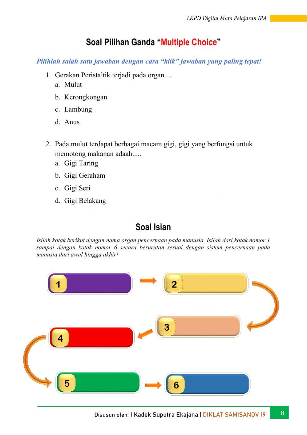 LKPD Digital Mata Pelajaran IPA