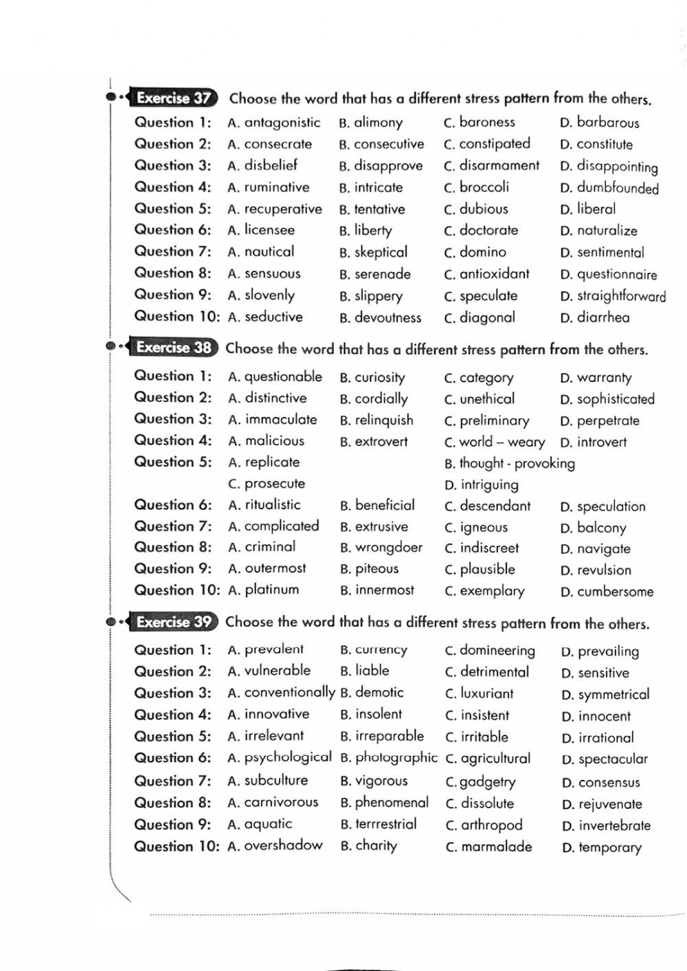 Tự học đột phá - Trọng âm Tiếng Anh - Đề 04