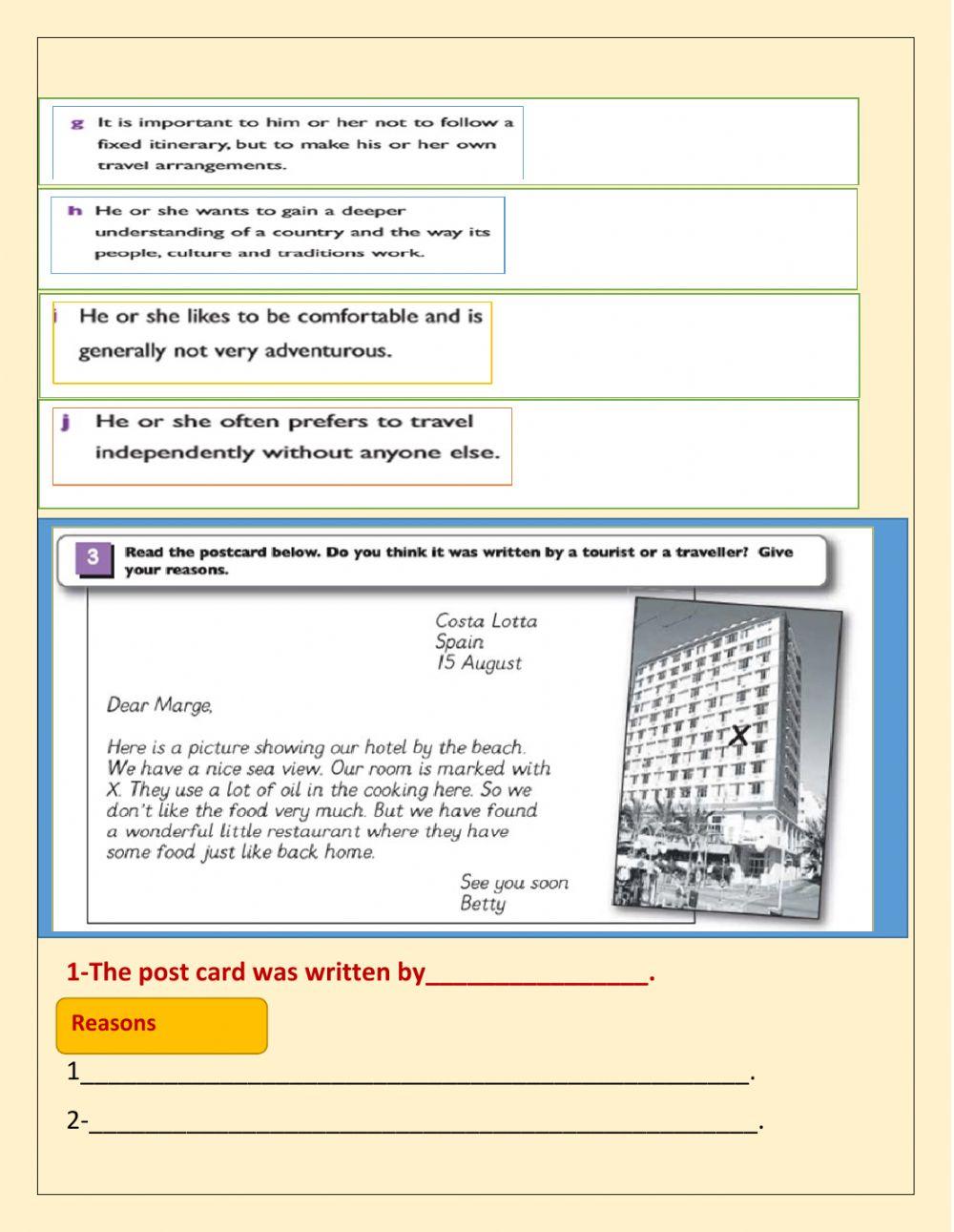 Tourists and travellers